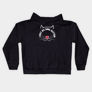 Valentines Cat I met my soul kitten Kids Hoodie